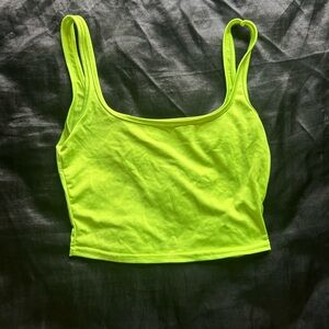 Neon green crop top